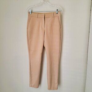 H&M Women High Rise Dress Pants Beige Color Style Classic Size 6